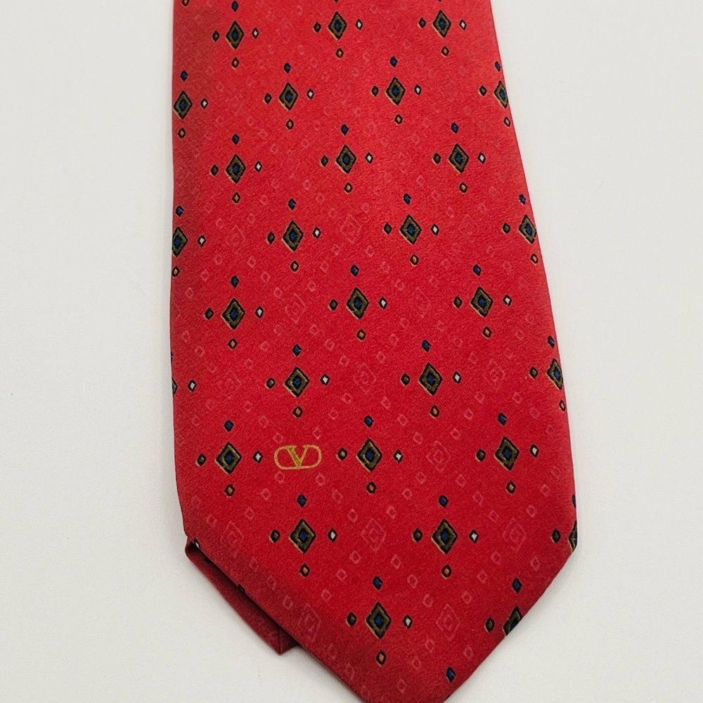 Valentino Cravatte Handmade Silk Necktie Vintage Tie From Italy